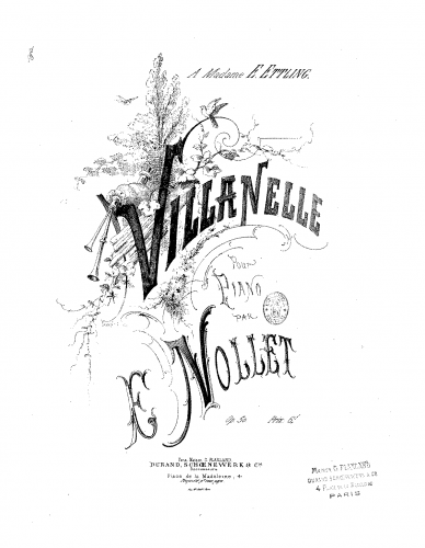 Nollet - Villanelle - Score