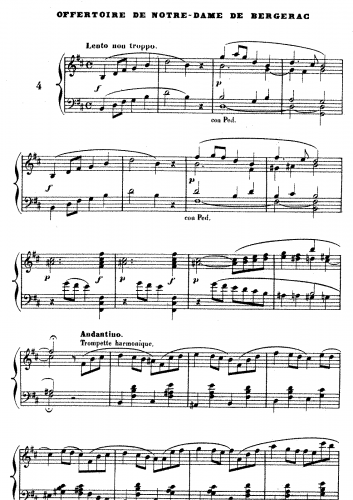 Tritant - Douze Offertoires Solennels - Offertoire 4 à Notre Dame de Bergerac