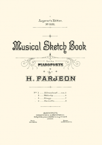 Farjeon - Musical Sketch Book - Score