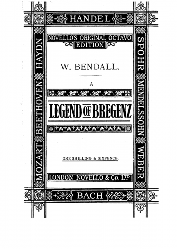 Bendall - A Legend of Bregenz - Score