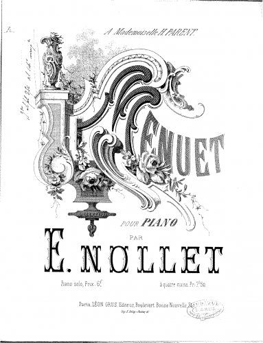 Nollet - Menuet in E-flat major - Score