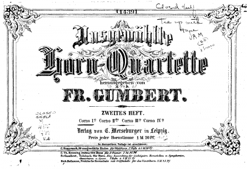 Gumbert - Ausgewählte Horn-Quartette - Volume 2
