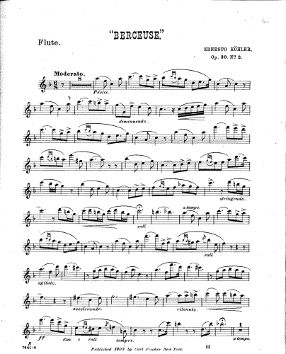 Köhler - 6 Brilliant Pieces - Scores and Parts Selections
