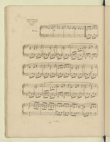 Chopin - Tarantella - Piano Score - Score