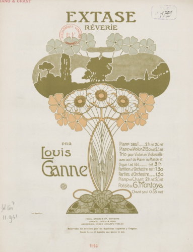 Ganne - Extase - For Voice and Piano - Score