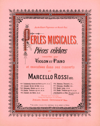 Pergolesi - Tre giorni son che Nina - For Violin and Piano (Sluní?ko)