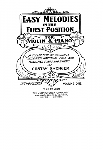 Saenger - Easy Melodies in the First Position