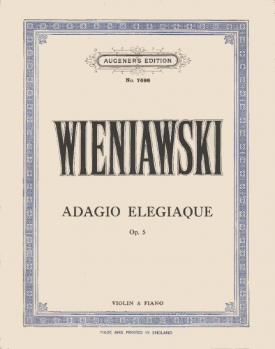 Wieniawski - Adagio élégiaque - Scores and Parts