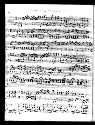 Bach - Sonata in C major - Score