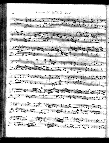 Bach - Sonata in F major - Score