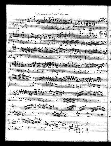 Krause - 6 Harpsichord Sonatas - Score