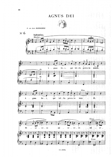 Rupès - Agnus Dei - Score