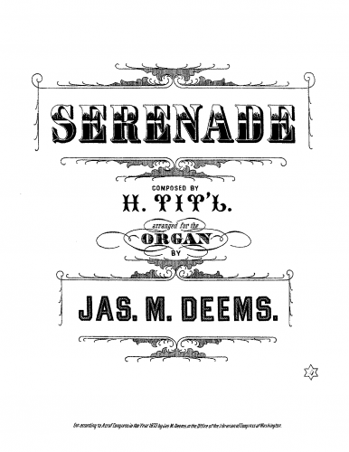 Titl - Serenade - For Organ (Deems) - Score