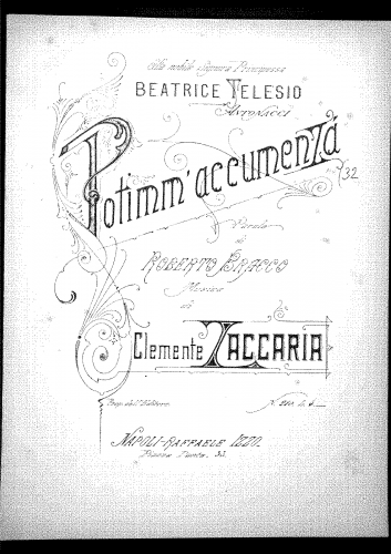 Zaccaria - Potimm'accumenzà - Score
