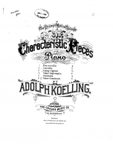 Kölling - 6 Characteristic Pieces - Score