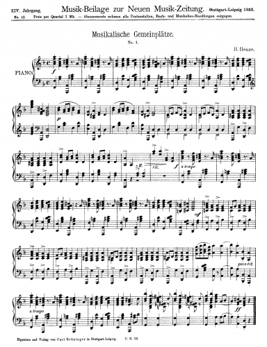 Henze - Musikalische Gemeinplätze - Score