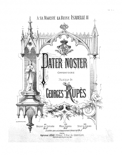 Rupès - Pater noster - Score