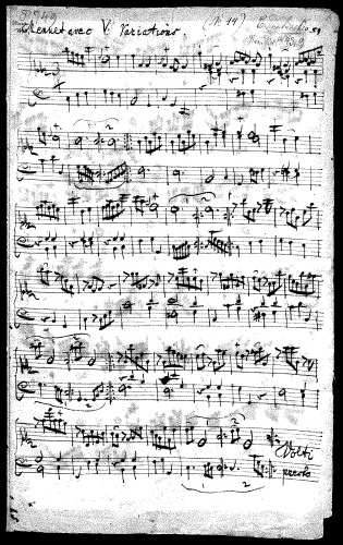 Bach - Menuet con 5 Variazioni - Score