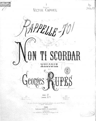 Rupès - Rappelle-toi - Score