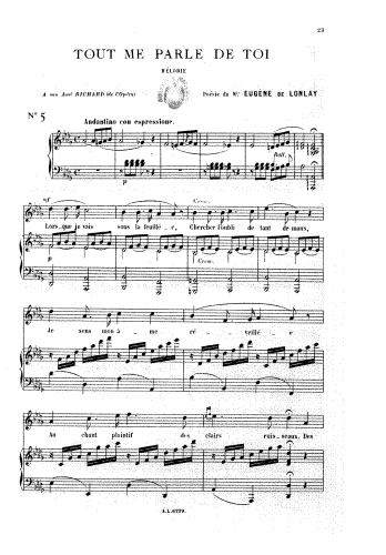 Rupès - Tout me parle de toi - Score