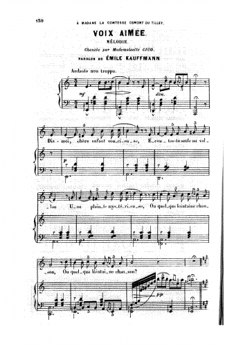 Rupès - Voix aimée - Score