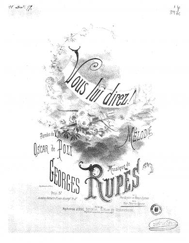 Rupès - Vous lui direz - Score