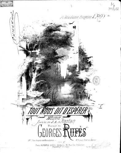 Rupès - Tout nous dit d'espérer - Score