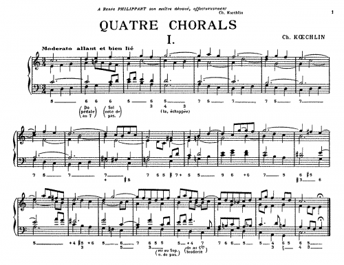 Koechlin - 4 Chorales - Score
