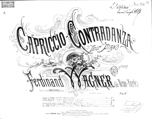 Wagner - Capriccio contradanza - Score