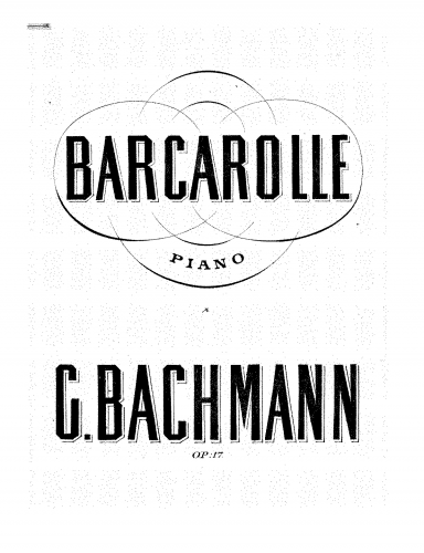 Bachmann - Barcarolle - Score