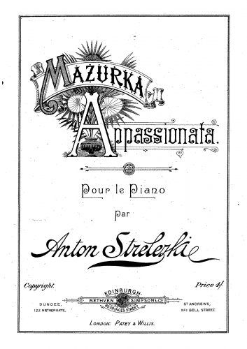 Strelezki - Mazurka Appassionata - Score