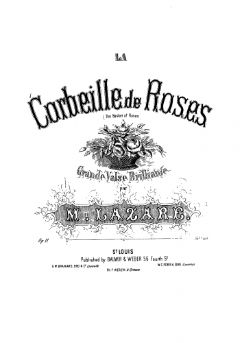 Lazare - La Corbeille de roses - Score