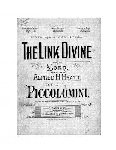 Piccolomini - The Link Divine - score