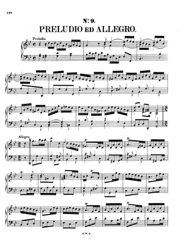 Handel - Prelude and Allegro in G minor - Score