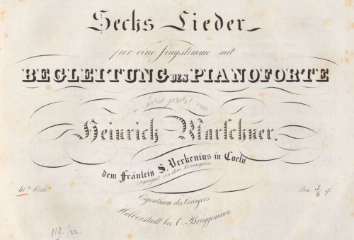 Marschner - 6 Lieder, Op. 61 - score