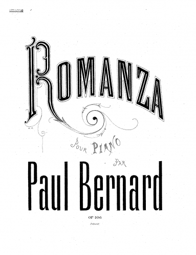 Bernard - Romanza - Score