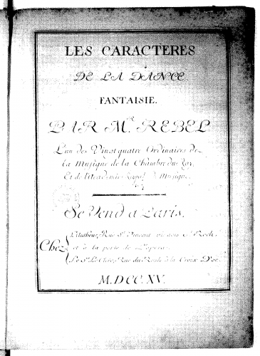 Rebel - Les Caractères de la Danse - Scores and Parts - Score