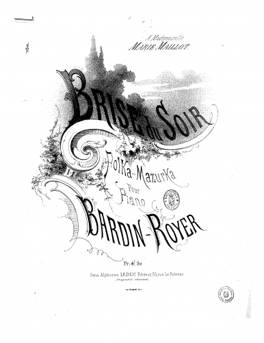 Bardin-Royer - Brise du soir - Score