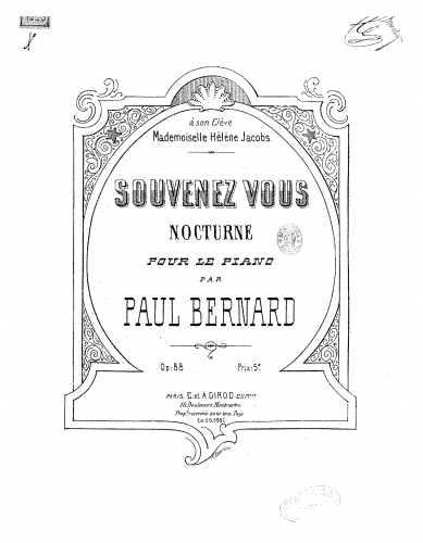 Bernard - Souvenez-vous - Score