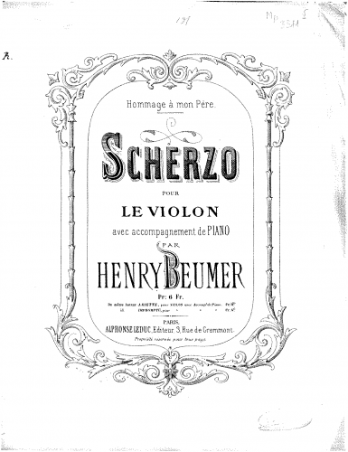 Beumer - Scherzo - Score