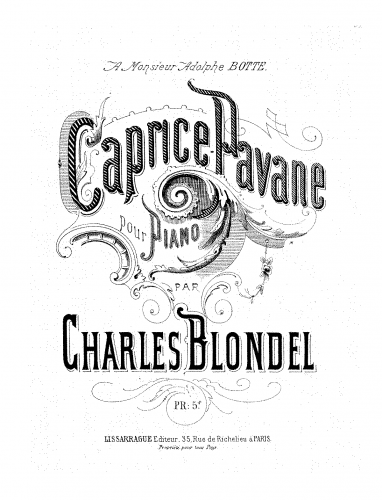 Blondel - Caprice-pavane - Score