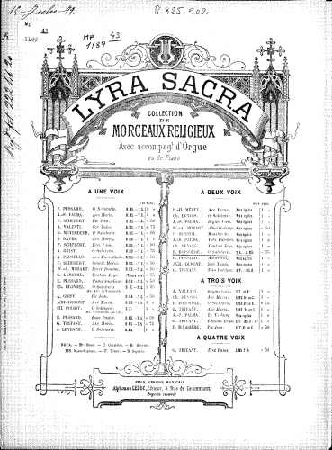 Boissière - O salutaris - Score