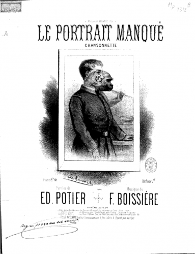 Boissière - Le portrait manqué - Score