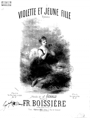 Boissière - Violette et jeune fille - Score