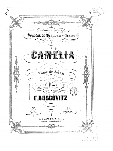 Boscovitz - Camélia - Score