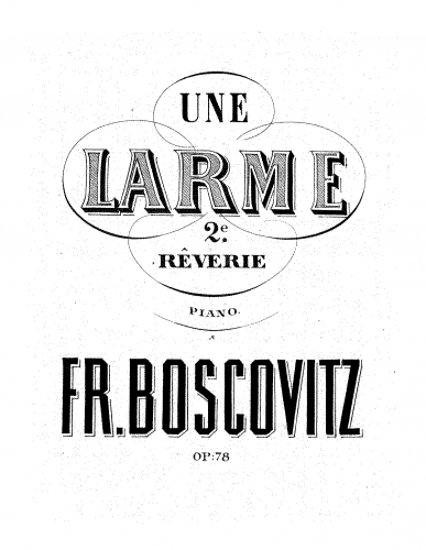 Boscovitz - Une larme - Score