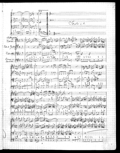 Janitsch - Sonata da Camera in A major - Arrangements and Transriptions For Violin, Cello, Viol and Continuo - Score