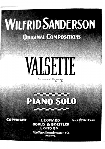 Sanderson - Valsette - Score