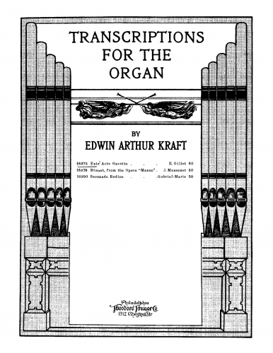Gillet - Entr'acte-Gavotte - For Organ (Kraft) - Score
