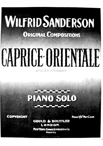 Sanderson - Caprice Orientale - Score